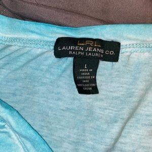 5 for $15 🥳 Lauren jeans teal 3/4 sleeve top